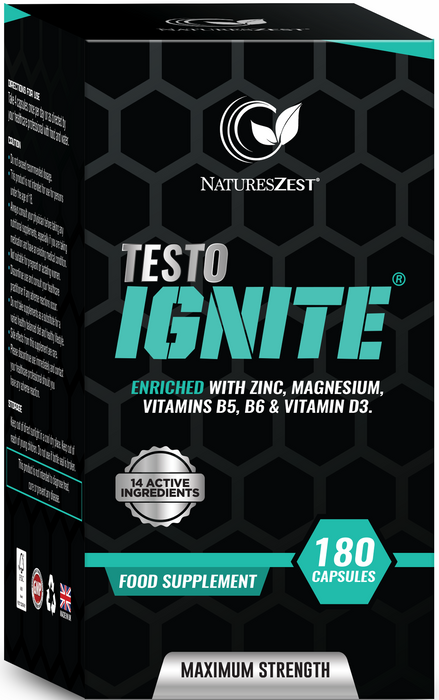 Testo Ignite Muscle Booster Supplement For Men - 180 Caps - Gym Supplements For Men