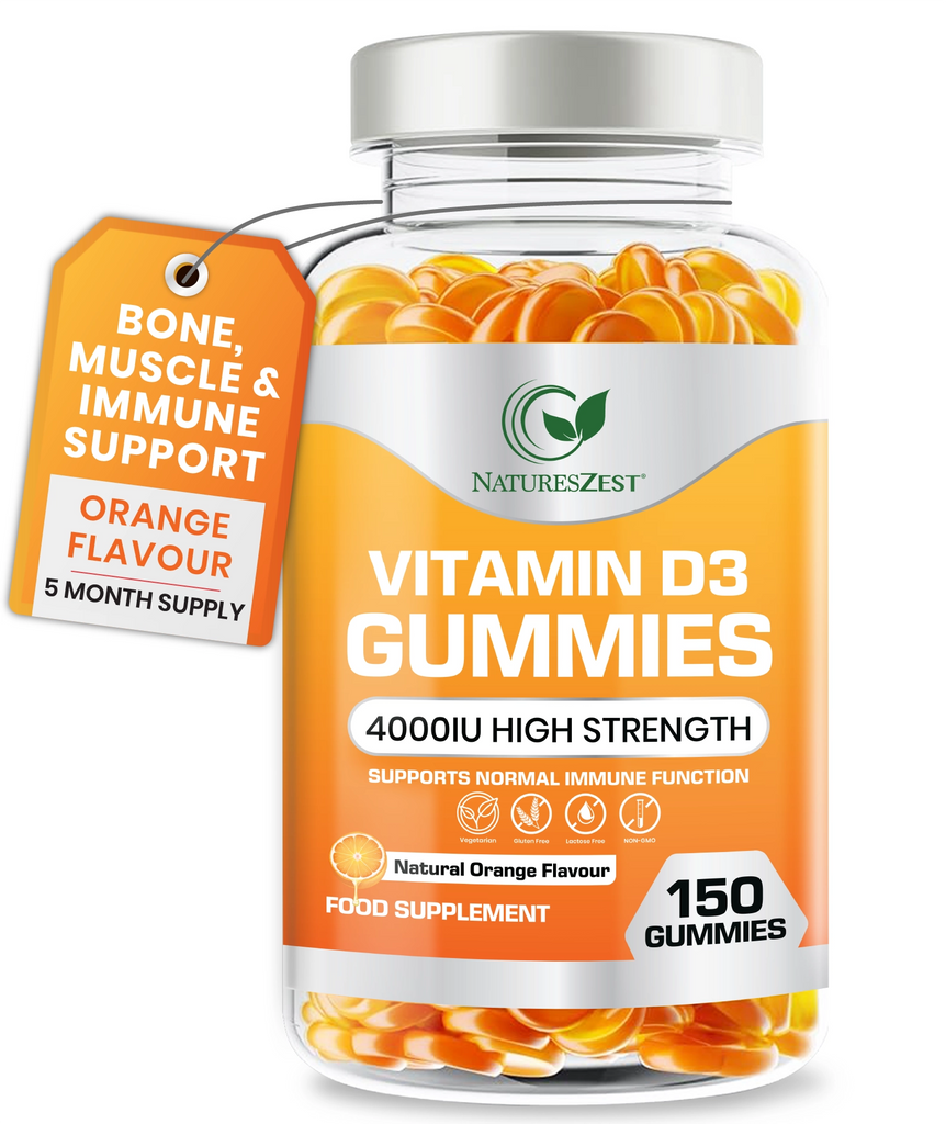 Vitamin D3 Gummies Bone Muscle & Immune Support – High Strength 4000 IU 150 Vegetarian Friendly Gummies