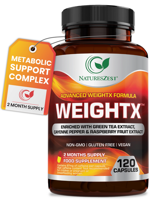 WeightX Advanced Formula – Supplement for Metabolic Support & Nutrient Balance with Green Tea & Chromium, 120 Capsules for Women & Men