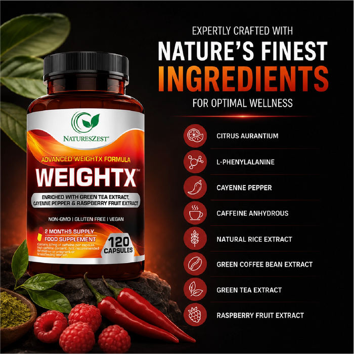 WeightX Advanced Formula – Supplement for Metabolic Support & Nutrient Balance with Green Tea & Chromium, 120 Capsules for Women & Men