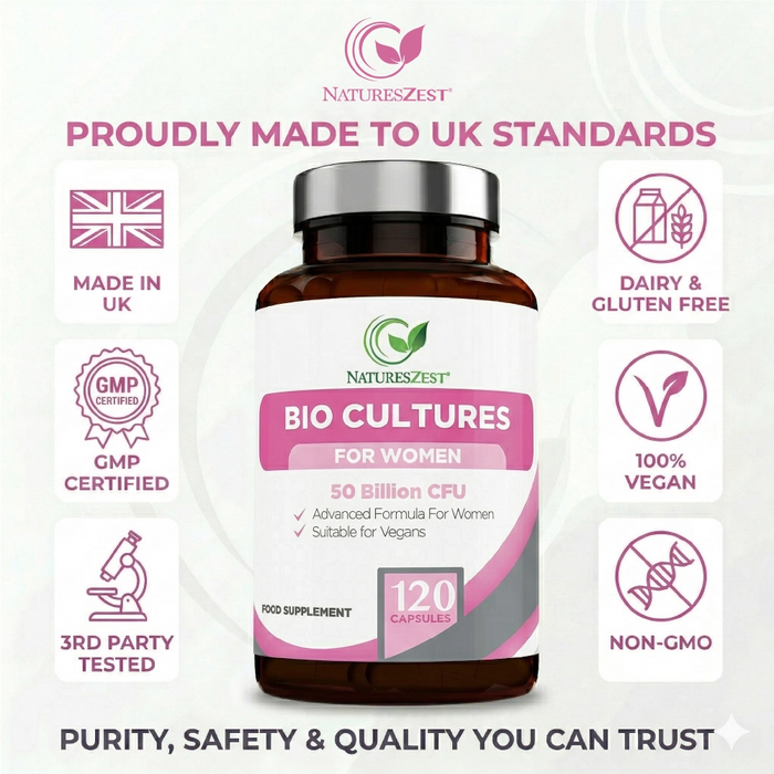 Women's Probiotics 50 Billion CFU With Prebiotics, 4 Months Supply-120 Capsules