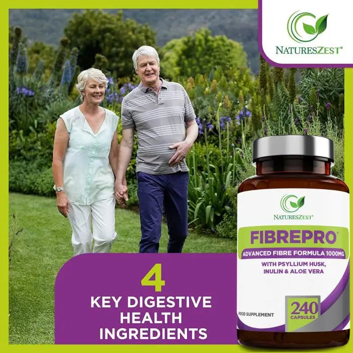 Fibre Pro 1000mg Daily Fibre Supplement, 240 Vegan Capsules Natures Zest