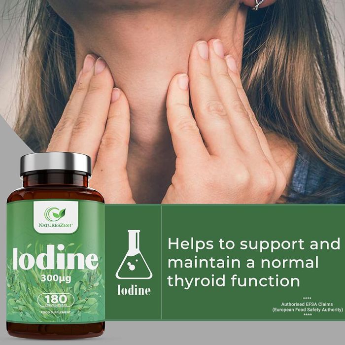 High Strength Iodine Supplement to Help Support Normal Thyroid Function - 120 Vegan Capsules