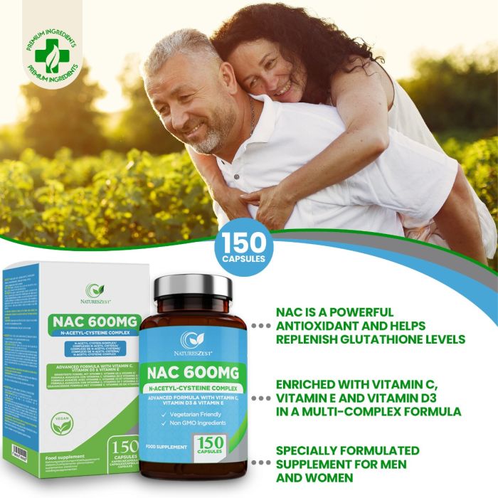 NAC N-Acetyl-Cysteine 600mg - High Strength NAC Supplement