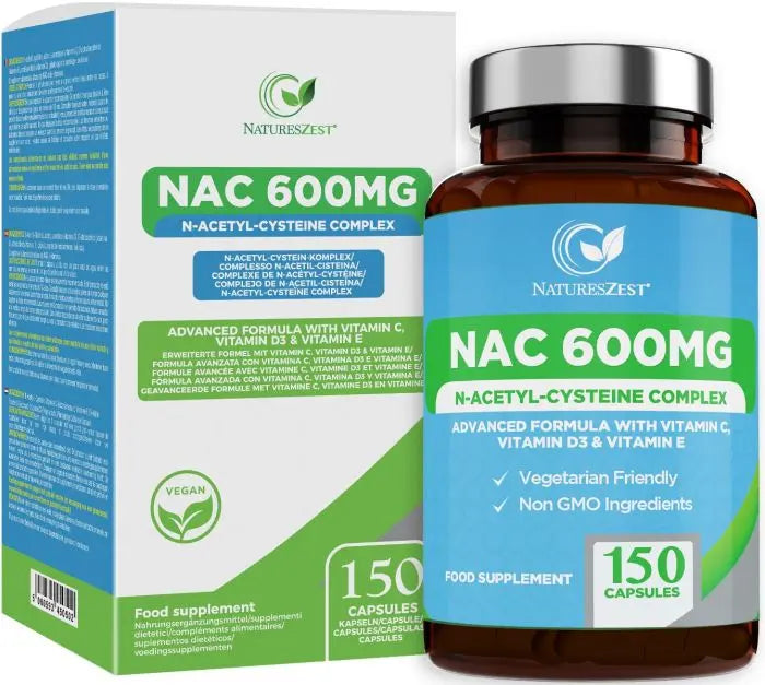 NAC N-Acetyl-Cysteine 600mg - High Strength NAC Supplement