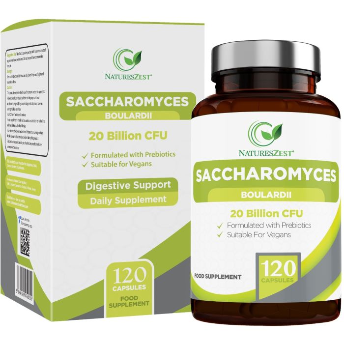 High Strength Saccharomyces Boulardii 20 Billion CFU With Prebiotics 120 Capsules